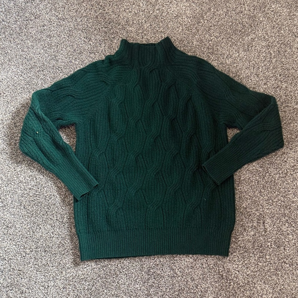 Amazon Essentials Dark Green Cowl Neck Sweater